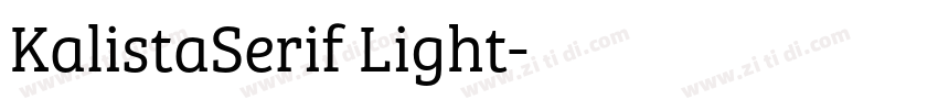 KalistaSerif Light字体转换